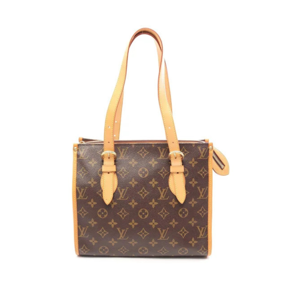 Louis Vuitton Popincourt Monogram Tote Bag Canvas Leather Brown